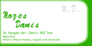 mozes danis business card